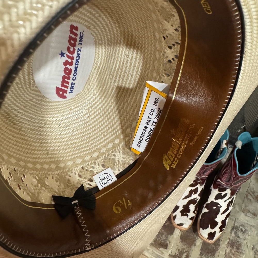 American Hat Co. Cream Straw Cowboy Hat - Picture 2 of 3